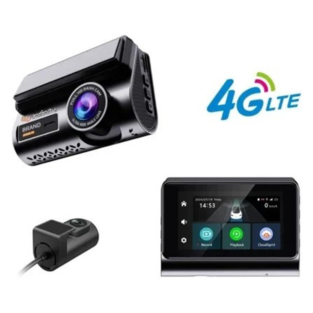 دوربین ثبت وقایع خودرو سیمکارتی دو لنز P85 2K Dual-Lens Sim Card Car Dash Cam
