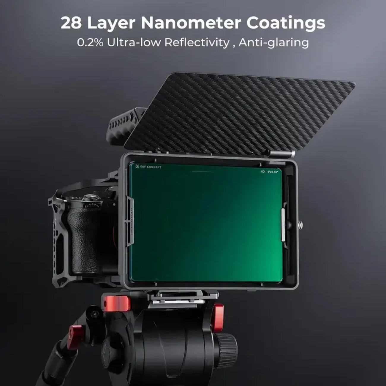 فیلتر لنز عکاسی کی اند اف K&F Concept 4x5.65 ND16 Nano-X Matte Box SquareLens Filter