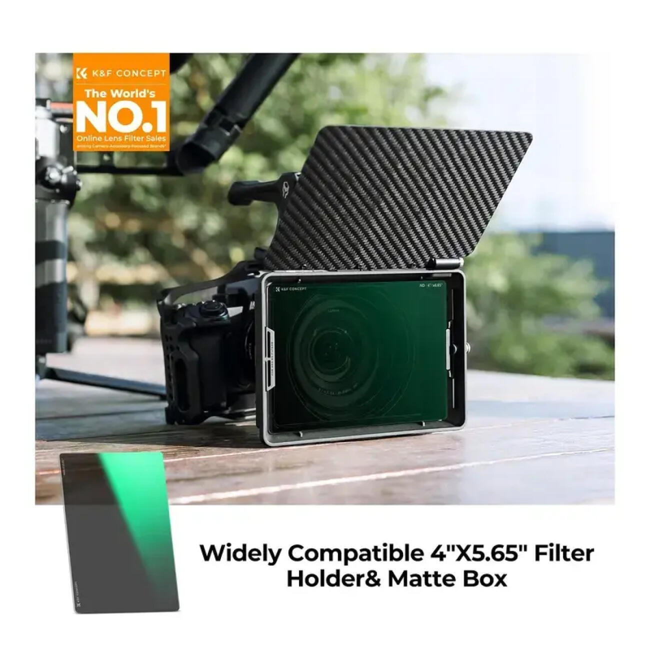 فیلتر لنز کی اند افK&F Concept 4x5.65 ND32 Nano-X Matte Box Square  Lens Filter