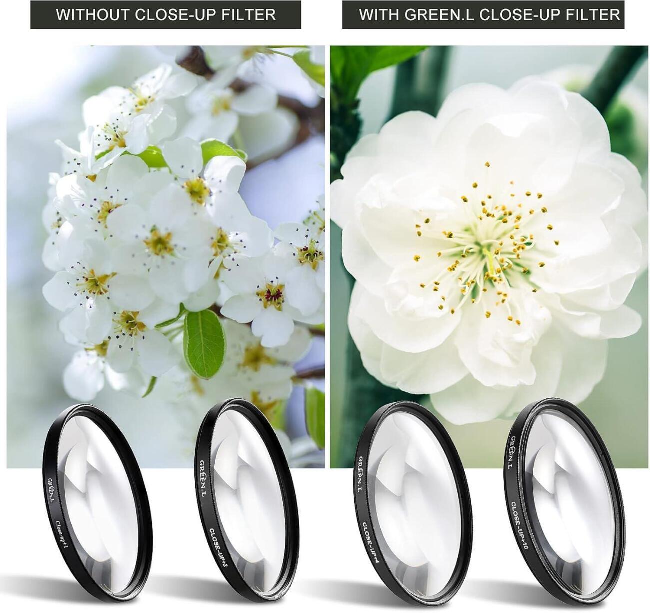 فیلتر لنز  گرین ال Green.L 82mm Close-Up  Set (+1, +2, +4, +10) Macro Lens Filter
