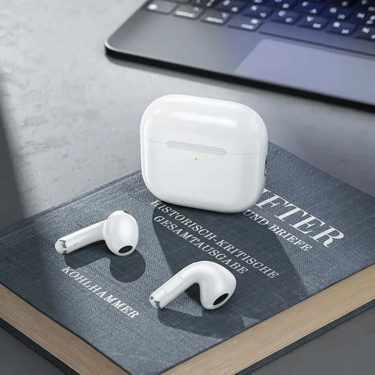 نمای کاربردی هندزفری بلوتوثی بروفون Borofone BW64 True Wireless Stereo Bluetooth Handsfree White