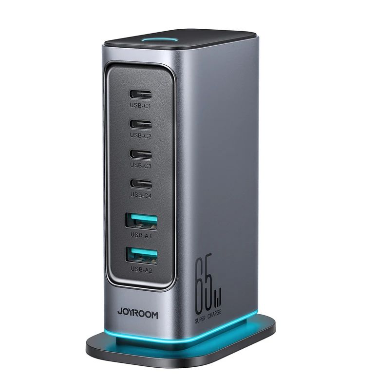 هاب شارژ 6 پورت 65 وات جویروم Joyroom GaN Multi-Port Power Station JR-TCM02