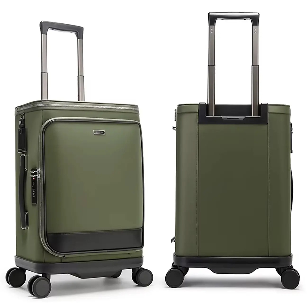 چمدان بنج سبز Bange QL700 Medium Travel Suitcase Fabric Haki with 4 Wheels Green
