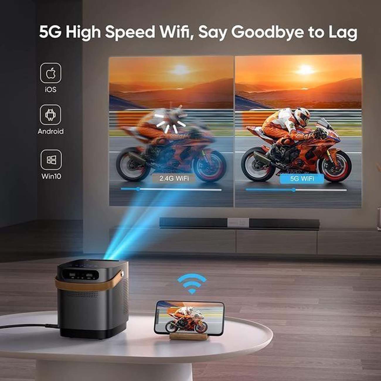 نمای کاربردی پروژکتور تاپترو Toptro TR23 Video Projector
