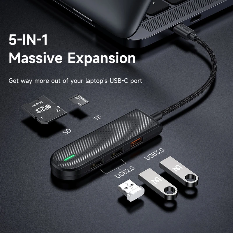 هاب 5 پورت تایپ سی مک دودو Mcdodo 5in1 USB-C Hub HU-143