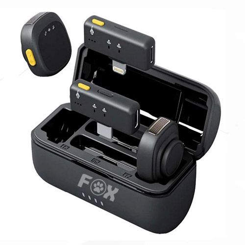 میکروفون یقه ای بیسیم دوکاربره فوکس Fox Wireless 770 2users Microphone