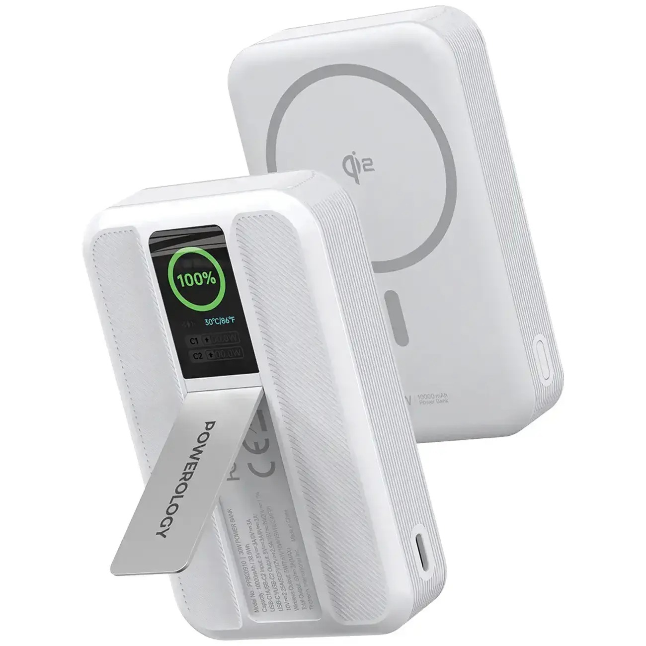پاوربانک وایرلس پاورولوژی Powerology PPB20910 Vision Qi2 MagSafe Power Bank White