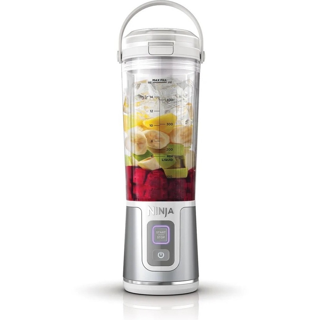 شیکر شارژی ۵۰۰ میل نینجا سفید  Ninja Blast 500ml Rechargeable Shaker Original White