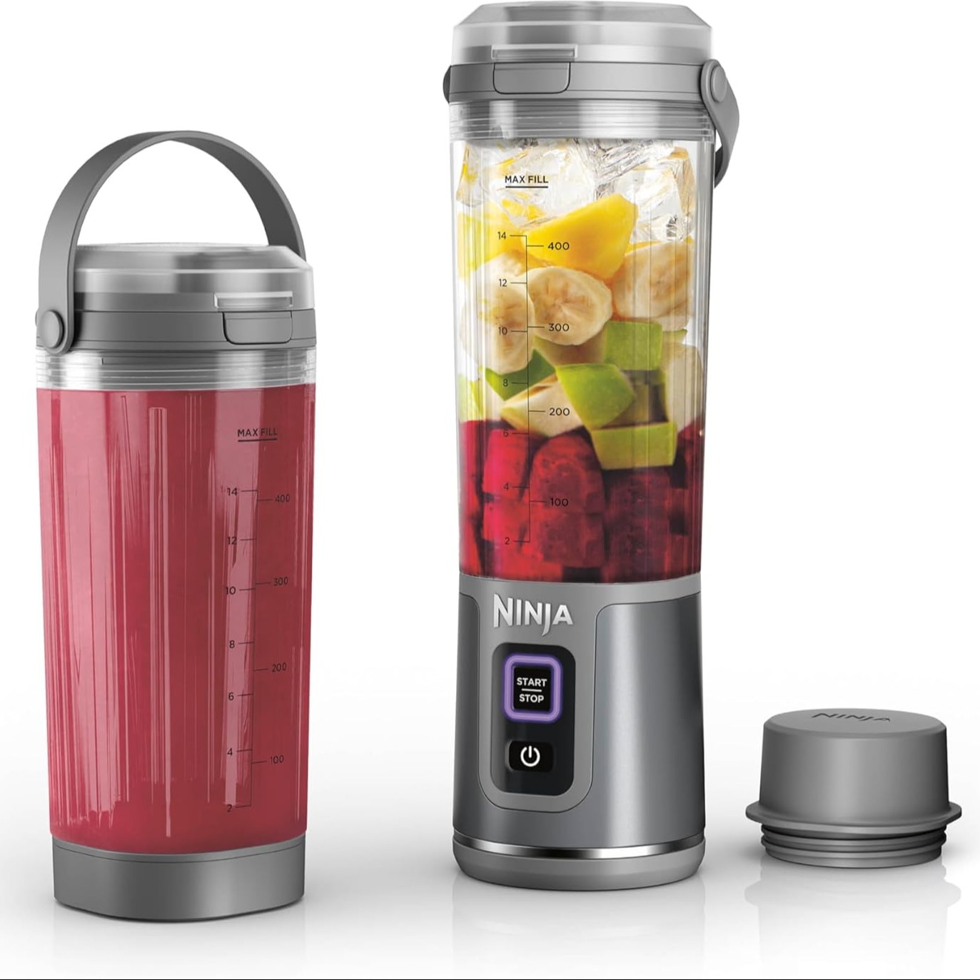 شیکر شارژی ۵۰۰ میل نینجا اورجینال Ninja Blast 500ml Rechargeable Shaker silver