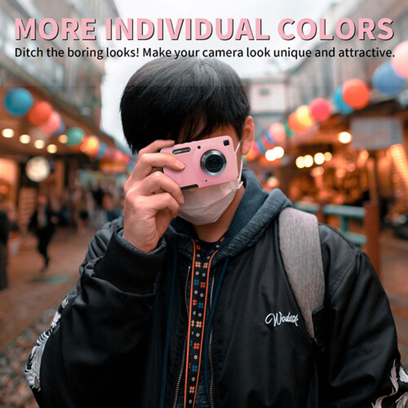 نمای کاربردی کاور سیلیکونی کداک Easy Hood EH-KD01-PK Silicone Protection Case for Kodak Pixpro FZ55 