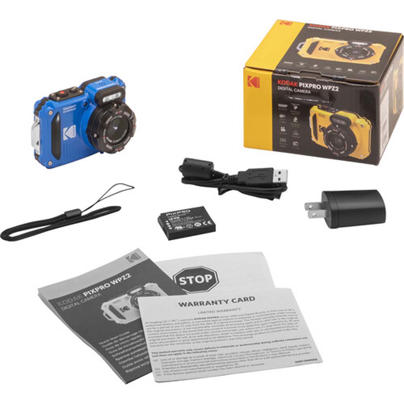 نمای اقلام دوربین دیجیتال کداک Kodak PIXPRO WPZ2 Digital Camera Blue
