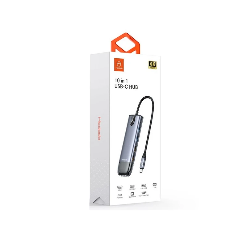 هاب شارژر تایپ سی 10 پورت مک دودو Mcdodo HU-7420 10 in 1 USB-C HUB