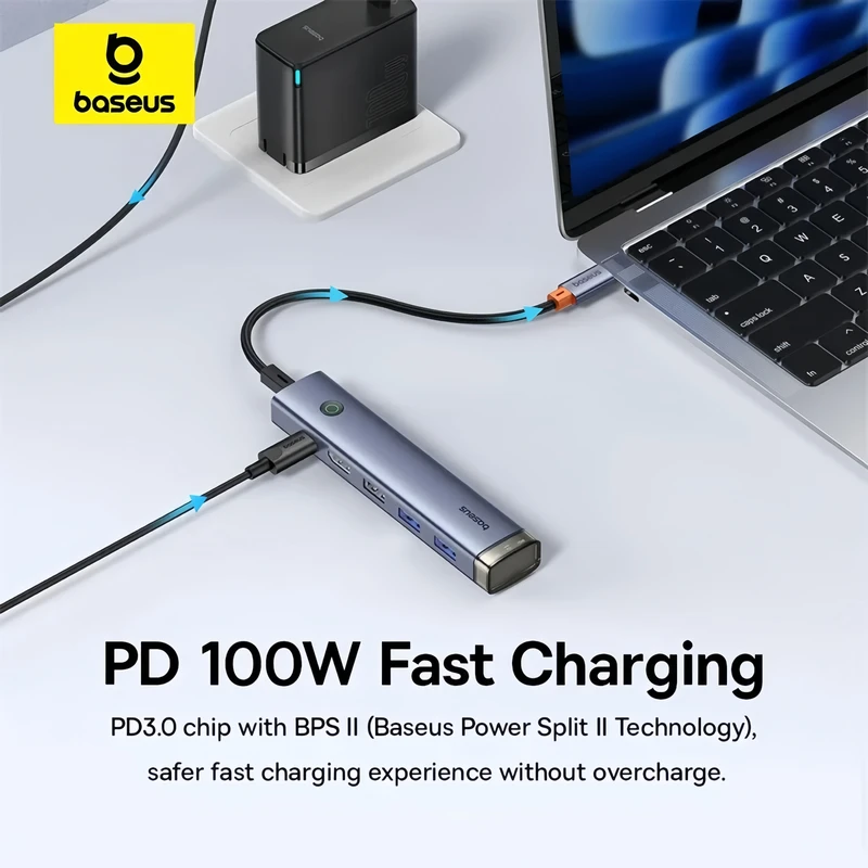 هاب تایپ سی 6 پورت بیسوس Baseus 6-Port Ultrajoy Series HUB OH-166