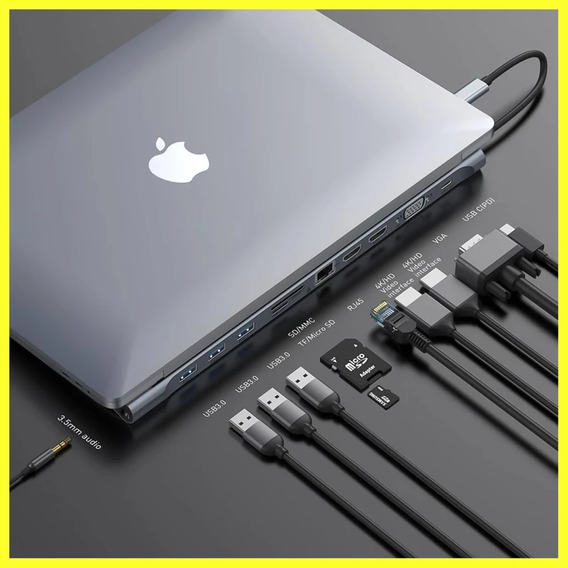 هاب تایپ سی 11 پورت بیسوس Baseus Elitejoy 11-Port Type-C Hub Adapter CATSX-G0G