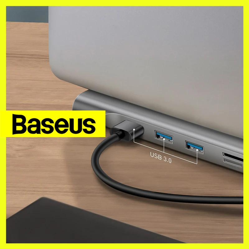 هاب تایپ سی 11 پورت بیسوس Baseus Elitejoy 11-Port Type-C Hub Adapter CATSX-G0G