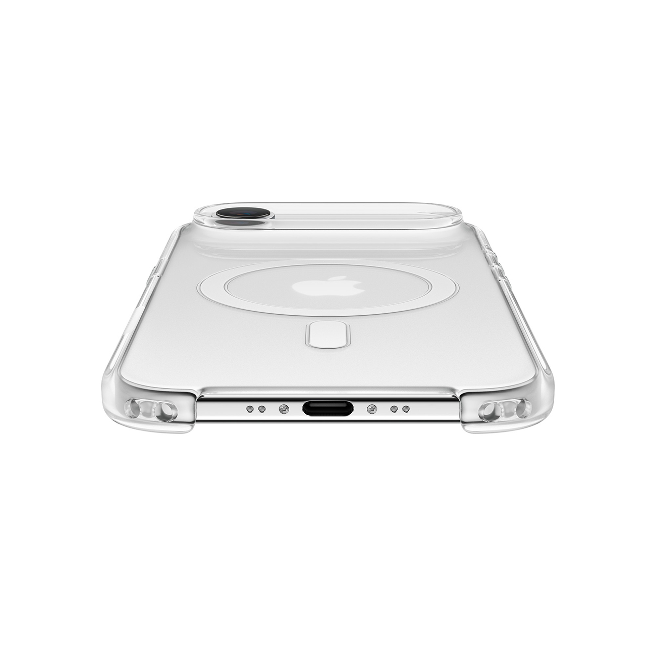 عکس از کنار کاور اپل آیفون ایر مگ سیف نیمه شفاف Iphone Air Case with MagSafe Forest