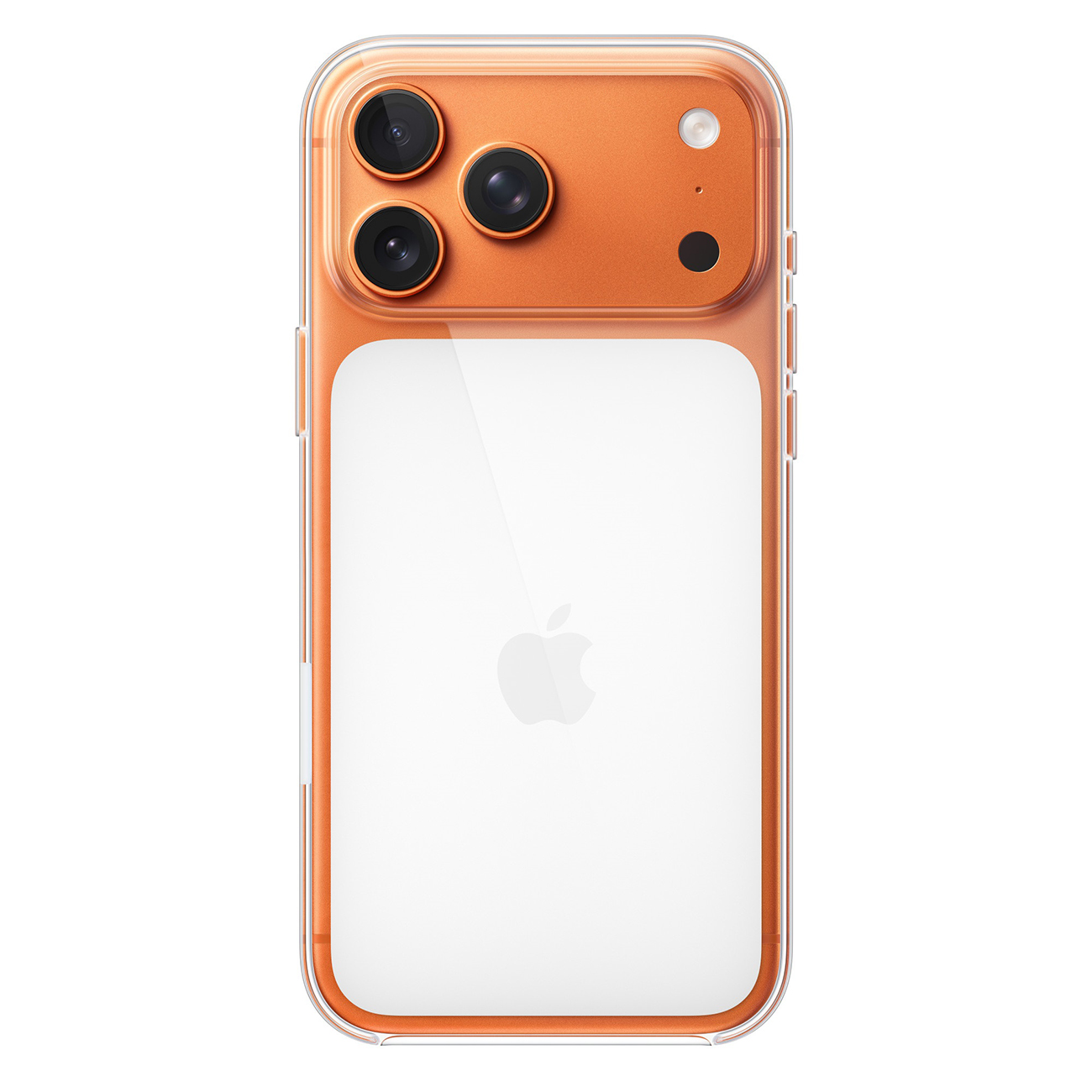 عکس از روبرو کاور موبایل مگ سیف شفاف Iphone 17 Pro Max Clear Case with MagSafe