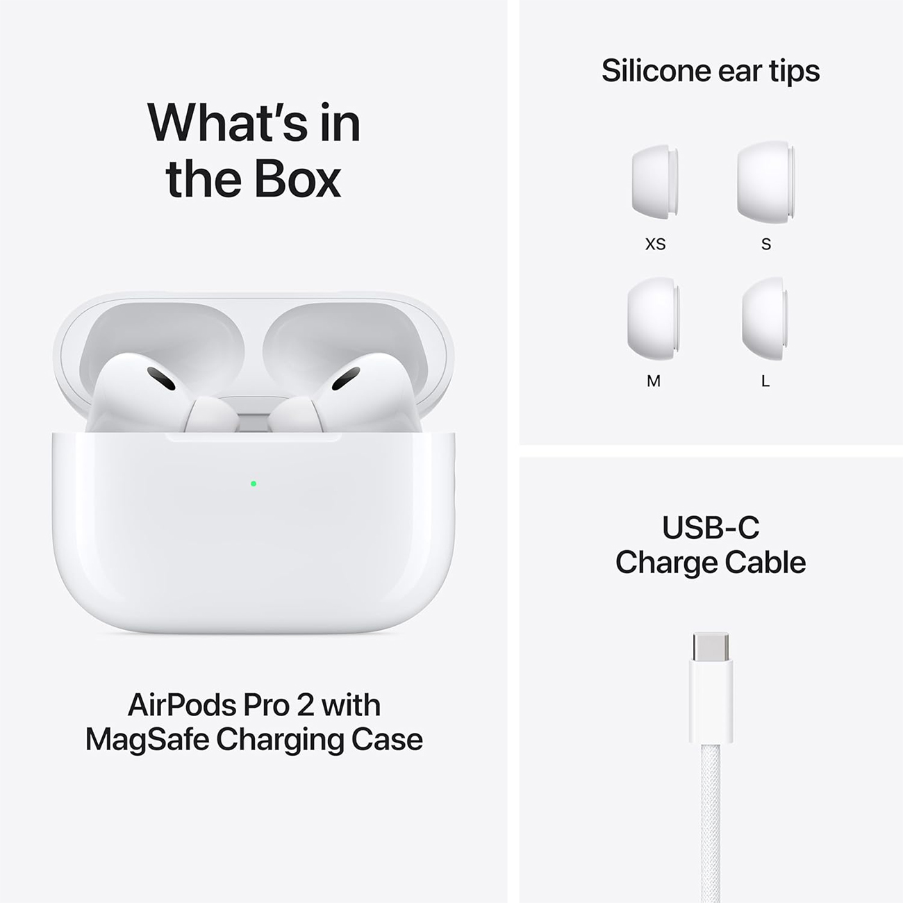 عکس از ویژگی های ایرپاد پرو 2 اپل Apple Airpod Pro 2 With Mage Safe Charging Case