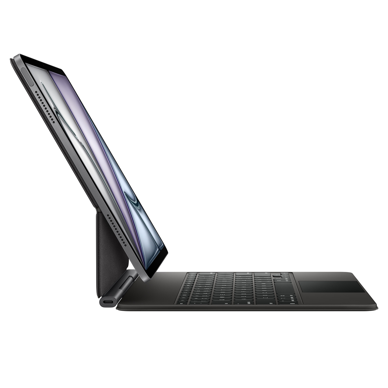 عکس از کنار کیبرد هوشمند اپل آیپد ایر 13 اینچ مشکی Apple Magic Keyboard for iPad Air 13inch Black