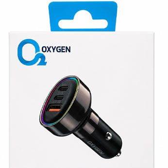 نمای پشت شارژر فندکی اکسیژن Oxygen AC-13 Fast Car Charger