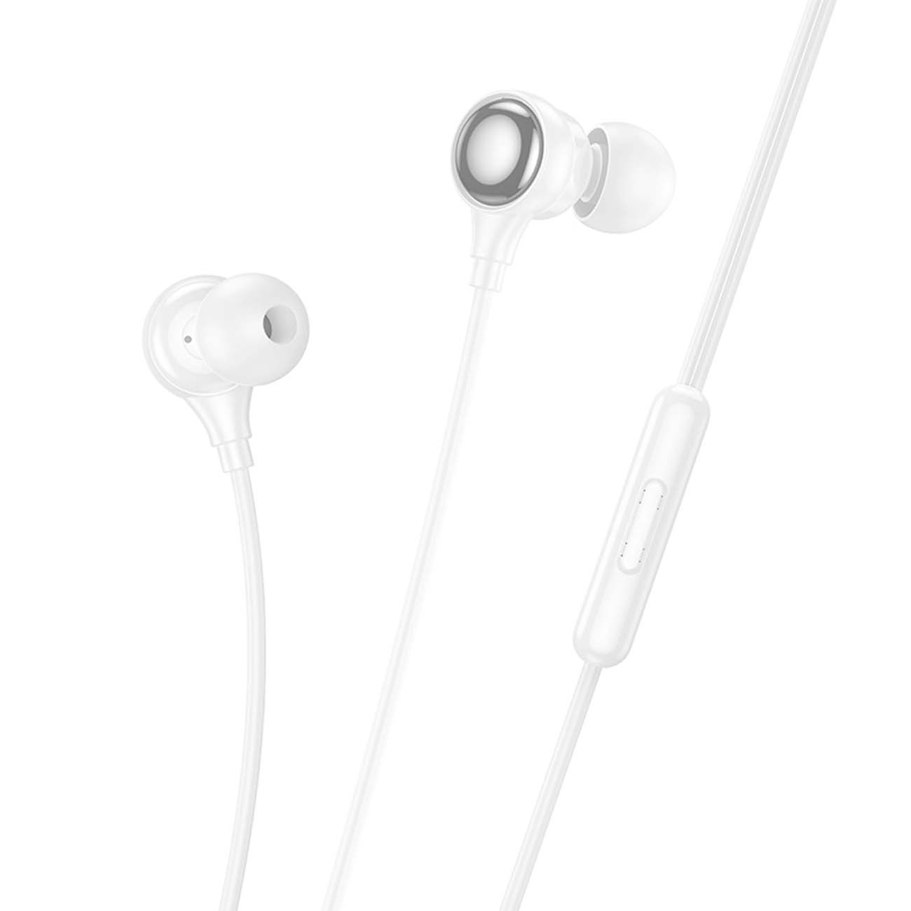 نمای جانبی هندزفری سیمی هوکو Hoco M116 Type-C Benevolent Universal Digital Wired Handsfree White