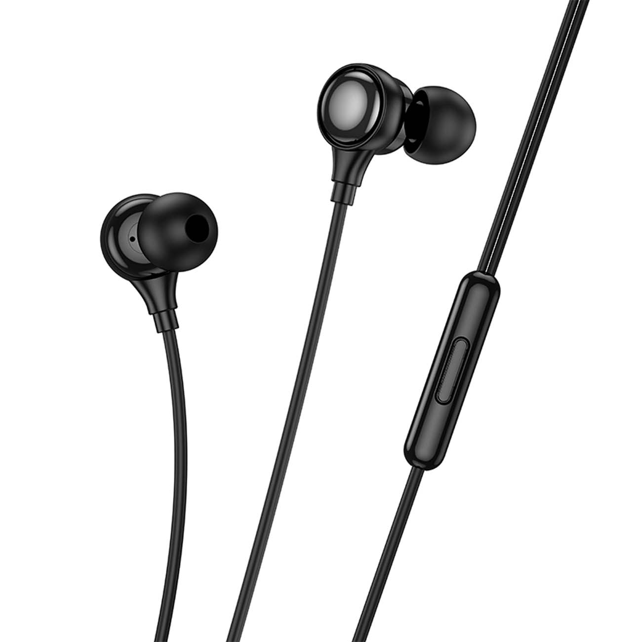 نمای جانبی هندزفری سیمی هوکو Hoco M116 Type-C Benevolent Universal Digital Wired Handsfree Black