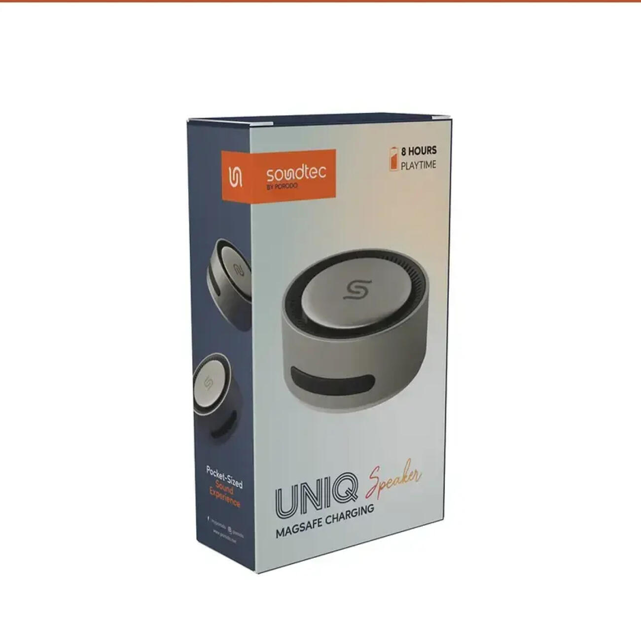 اسپیکر بلوتوثی و شارژر بی سیم پرودو Porodo Soundtec Uniq Magnetic Wireless Charging Bluetooth Speake