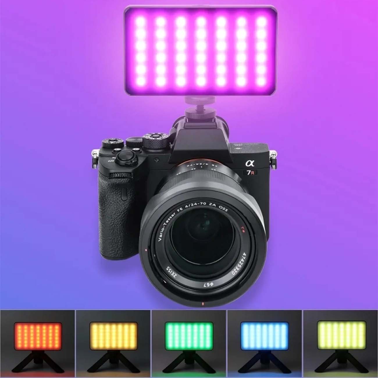 نمای کاربردی از نور ثابت Vloglite W140RGB LED Video Light