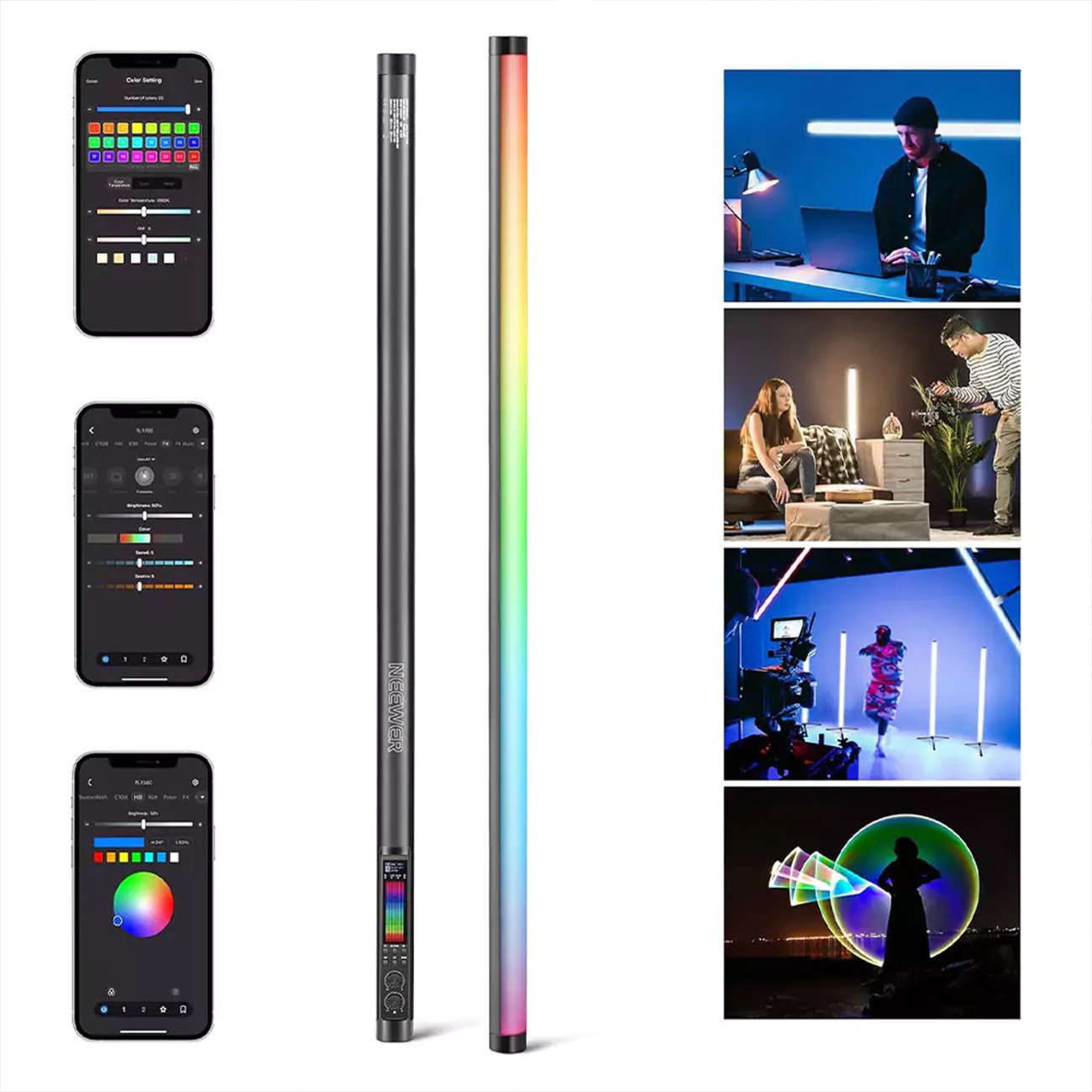 نور باتومی نیور NEEWER TL120C RGB Stick Light