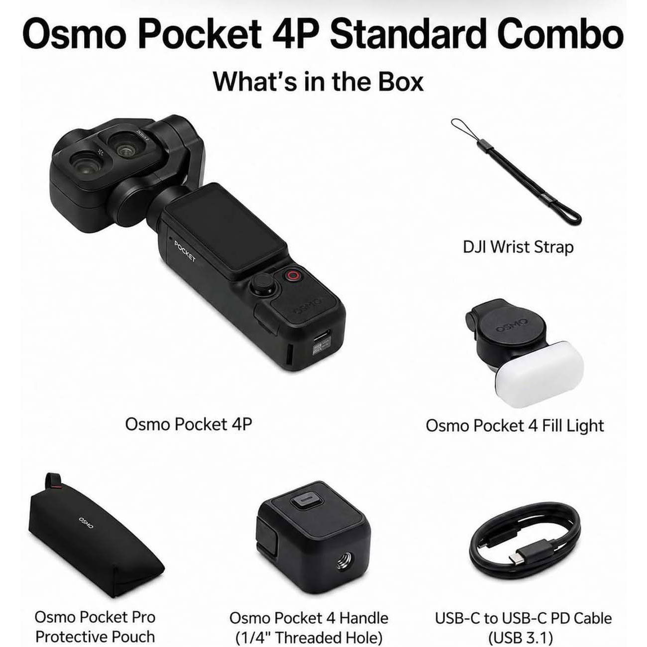 دوربین اسمو پاکت دی‌جی‌آی DJI Osmo Pocket 4P Standard Combo