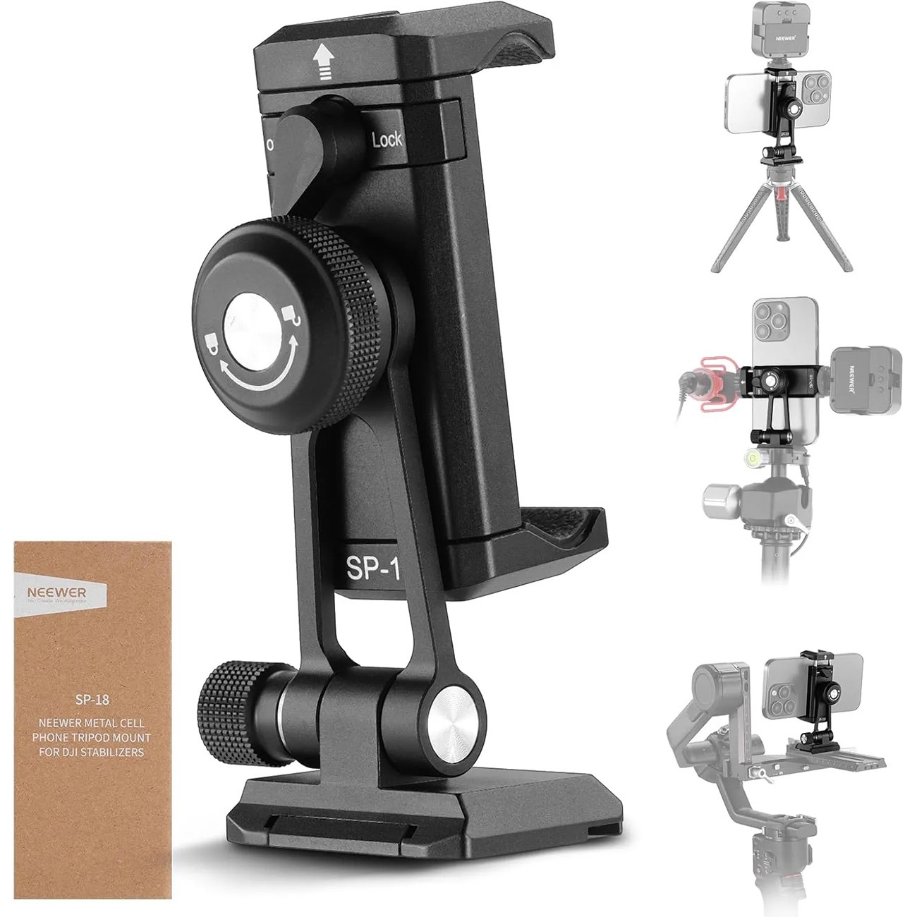پایه نگهدارنده موبایل نیور NEEWER ‎SP18 Metal For DJI Tripod Holder
