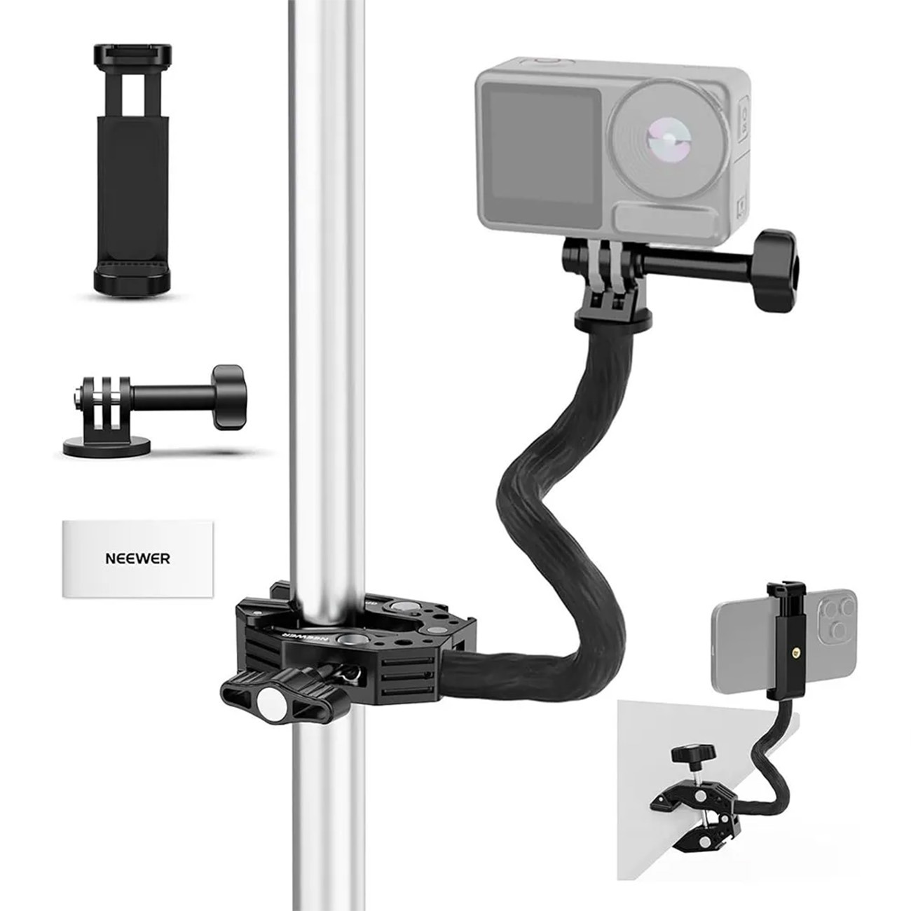 گیره انعطاف پذیر نیور NEEWER GP-26 Flexible Tube With Phone and Camera Clamp