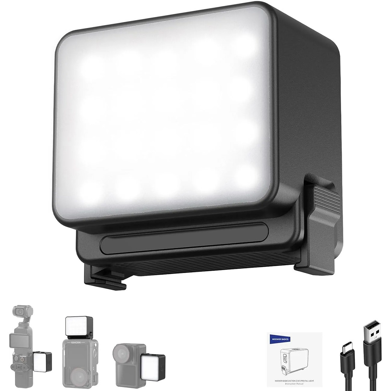 نور ثابت ال ای دی نیور NEEWER M20 Basics Osmo Action 3/4/5 Pro LED Light