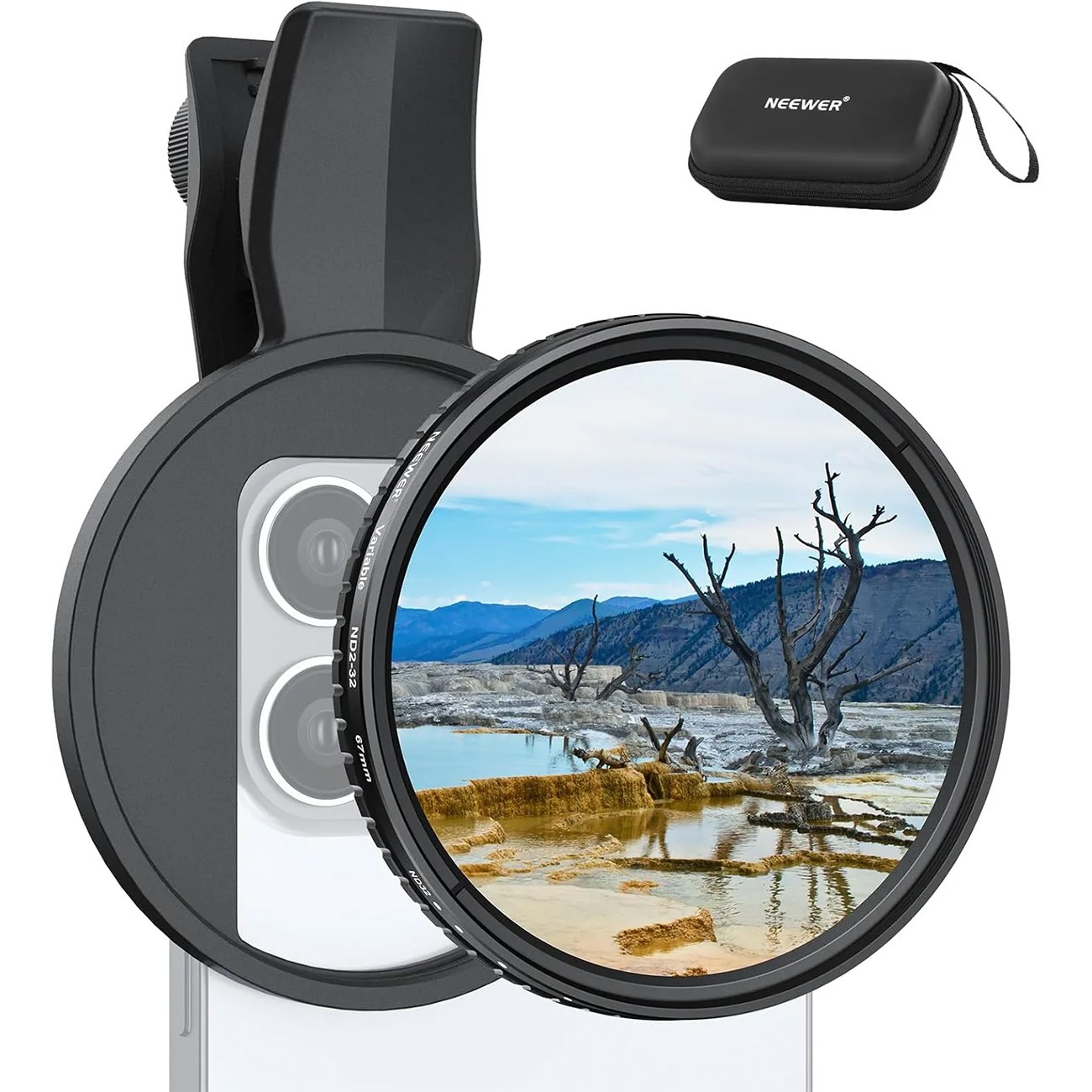 فیلتر لنز موبایل نیور NEEWER FL B25 67mm ND2-32 Phone Lens Filter
