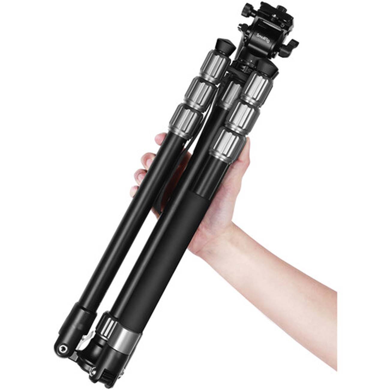 نمای بسته سه پایه دوربین اسمال ریگ SmallRig CT180 3760 Video Tripod with Mini Fluid Head