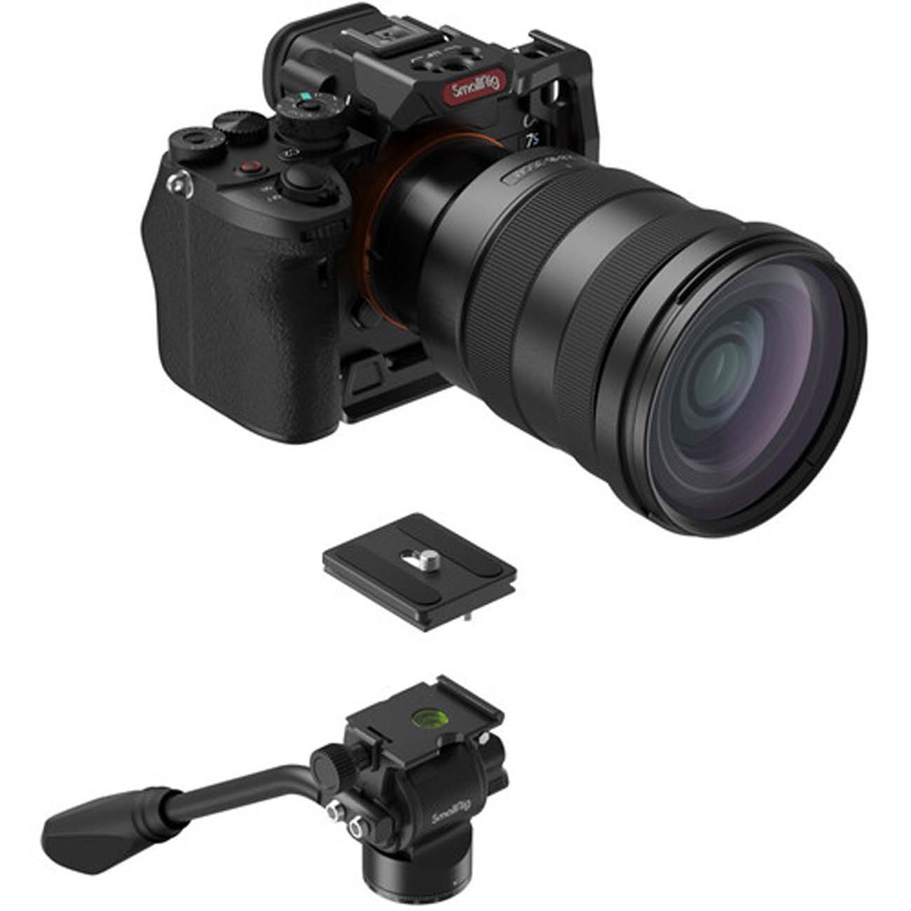 نمای کاربردی سه پایه دوربین اسمالریگ SmallRig CT180 3760 Video Tripod with Mini Fluid Head