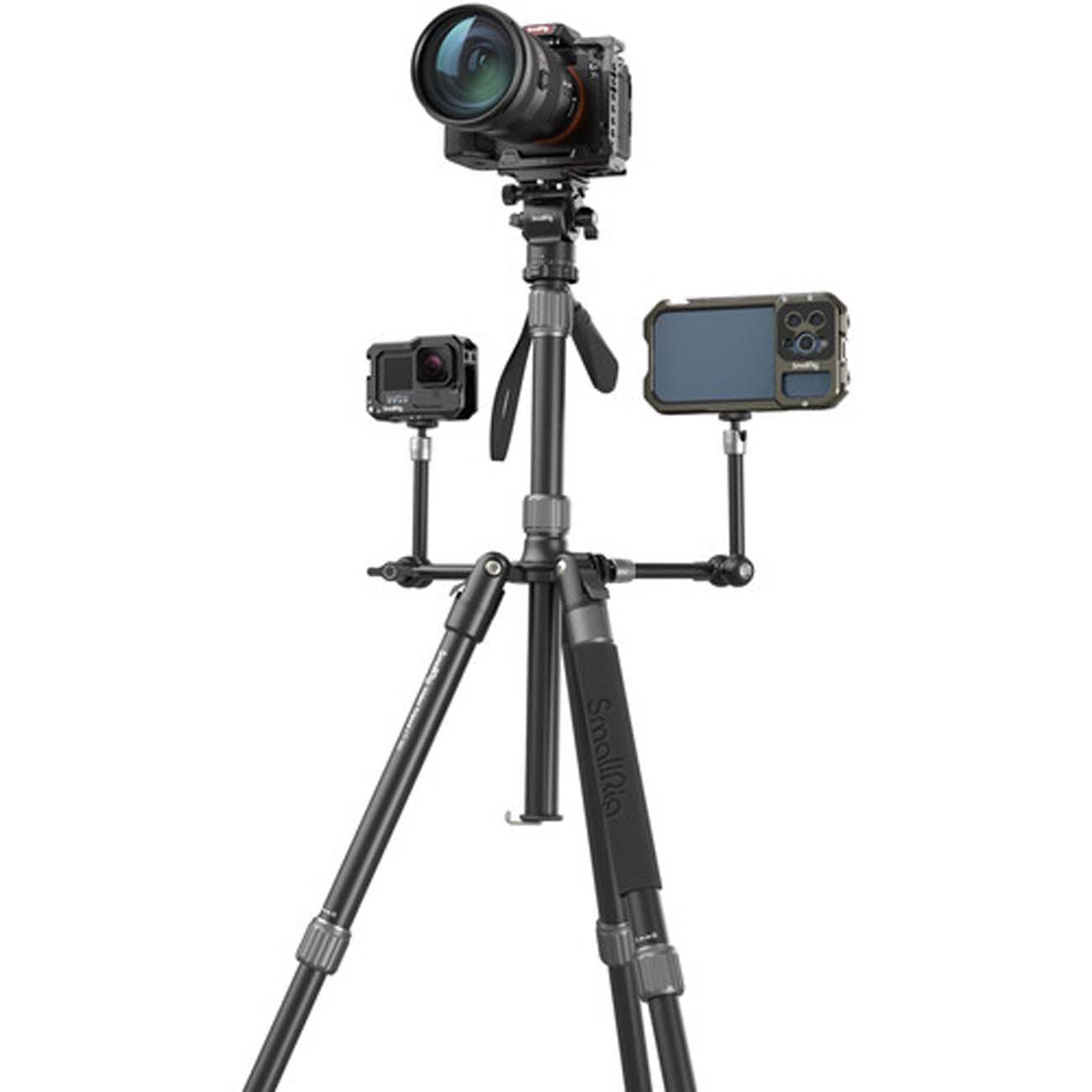 نمای کاربردی سه پایه اسمال ریگ SmallRig CT180 3760 Video Tripod with Mini Fluid Head
