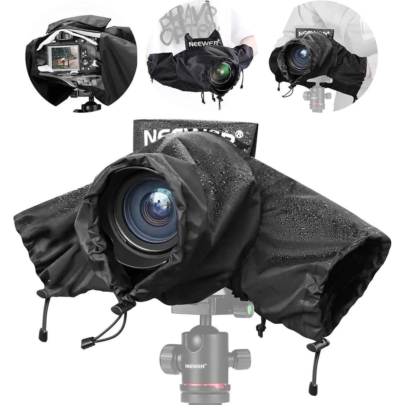 کاور باران دوربین نیور NEEWER PB004 For DSLR and Mirrorless L Size Camera Rain Cover