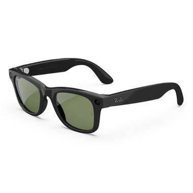 عینک هوشمند ویفر ری بن متا Ray-Ban Meta Wayfarer Shiny Black G15 Green Gen 2  Smart  Glasses