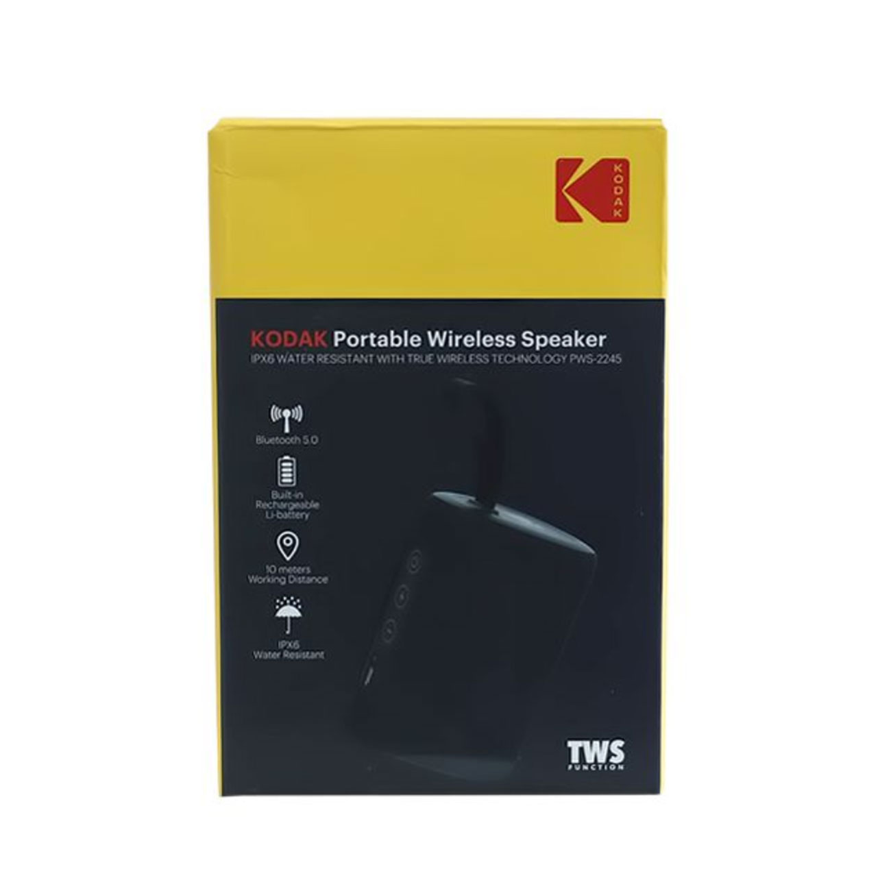نمای جعبه اسپیکر بلوتوثی کداک Kodak PWS-2245 Bluetooth Speaker