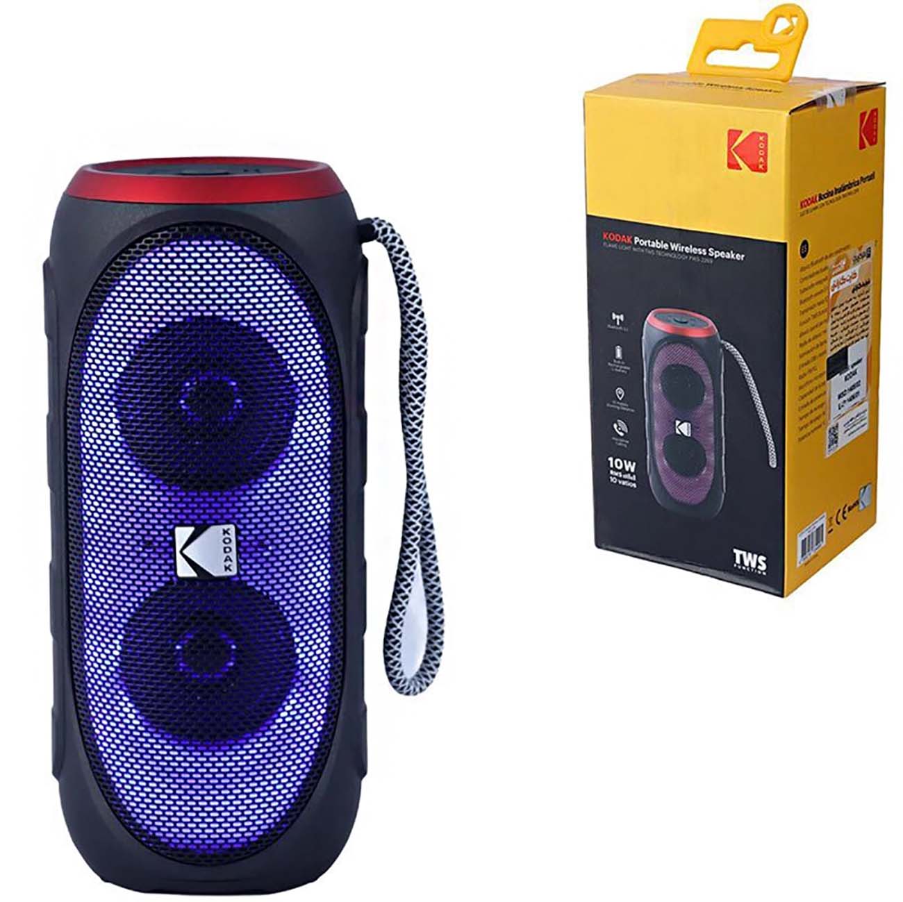 نمای جعبه اسپیکر بلوتوثی کداک Kodak PWS-2269 Bluetooth Speaker