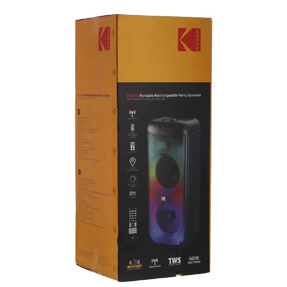 نمای جعبه اسپیکر بلوتوثی کداک Kodak PRPS-1826 Retractable Trolley Bluetooth Speaker