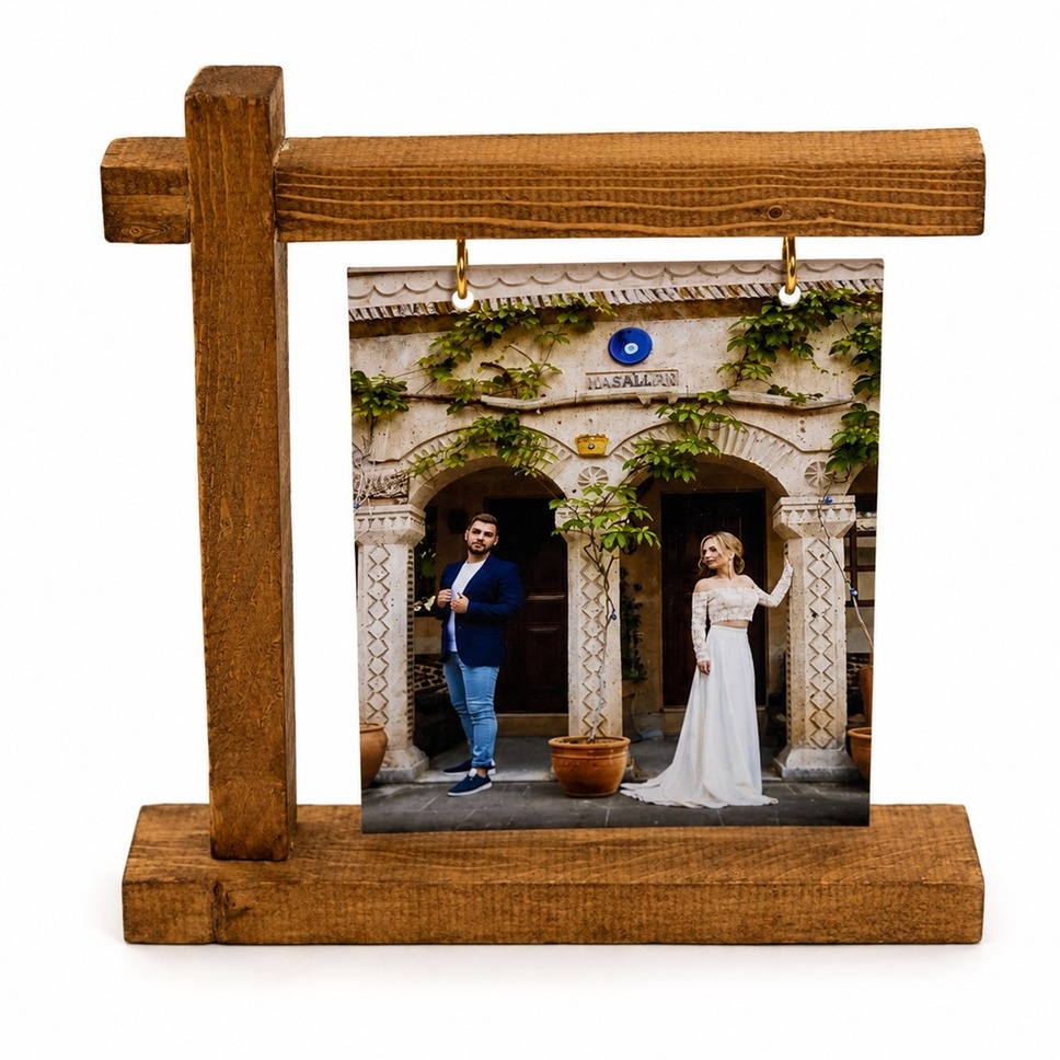 گیفت اسلایسی مربعی Rectangular Wooden Photo Frame