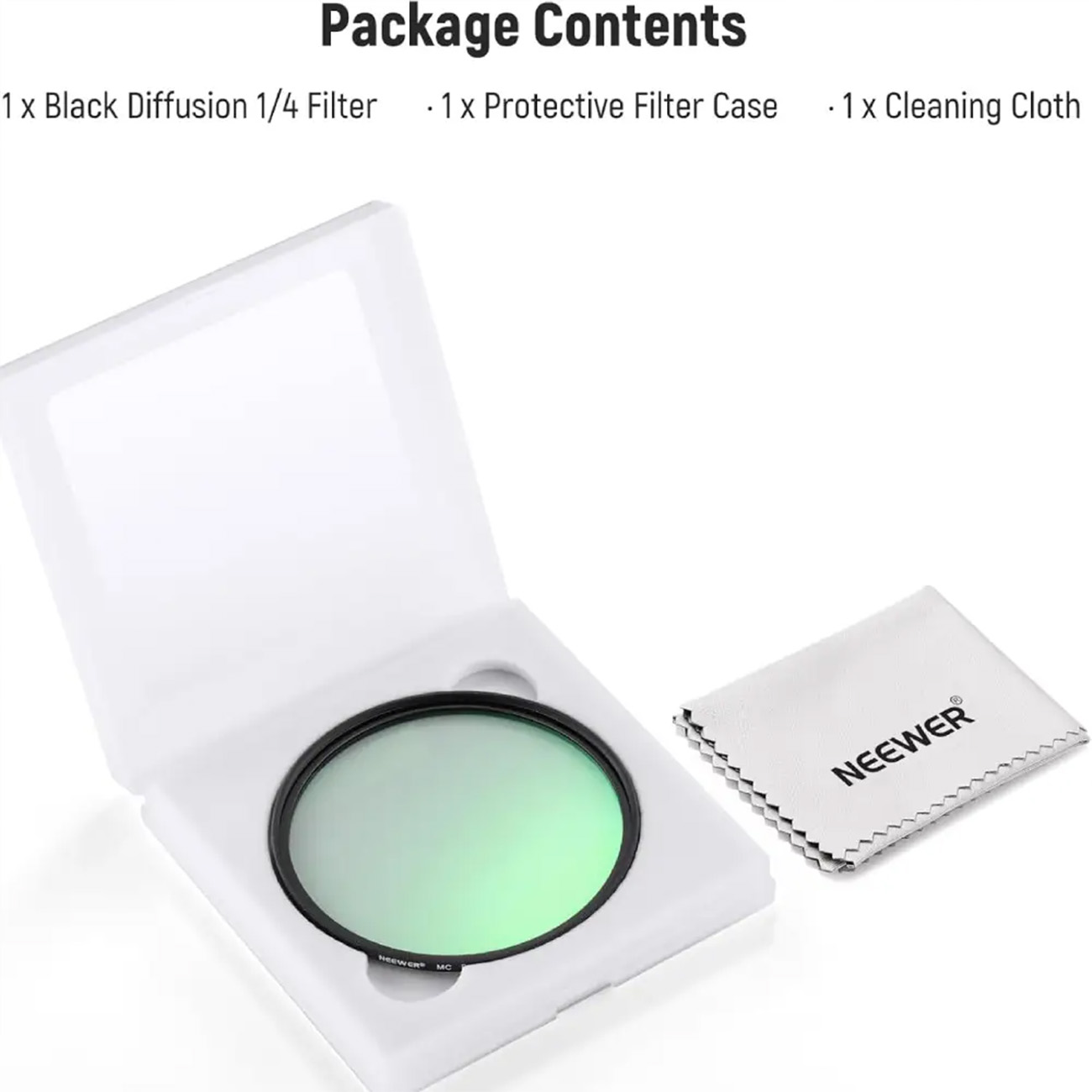 بسته بندی فیلتر لنز نیور Neewer 67mm Black Diffusion Filter