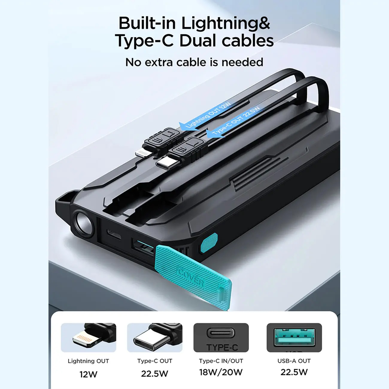 کابل های پاور بانک 22.5 وات جوی روم JOYROOM JR-L017 10000mAh Power Bank