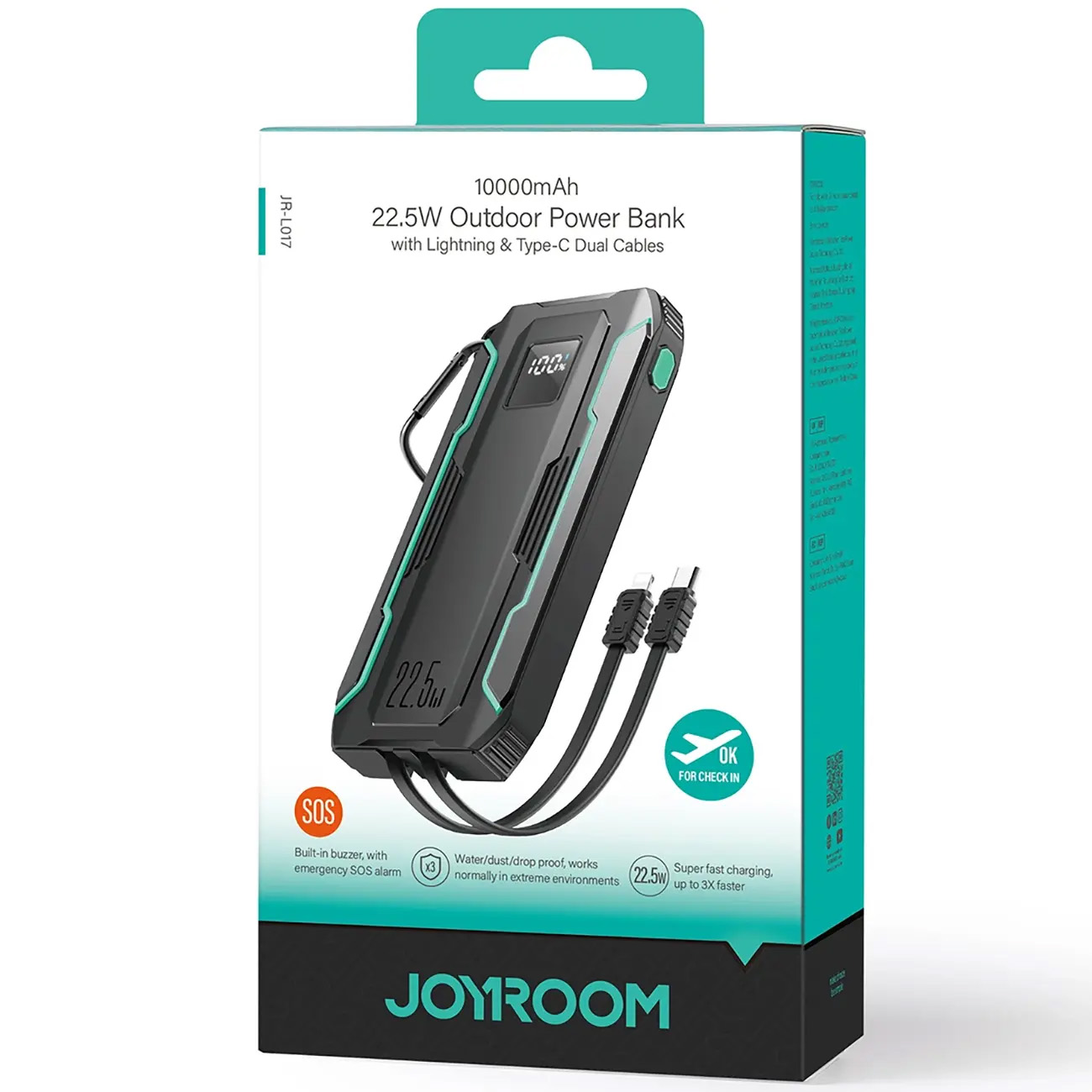 جعبه پاور بانک 22.5 وات جوی روم JOYROOM JR-L017 10000mAh Power Bank