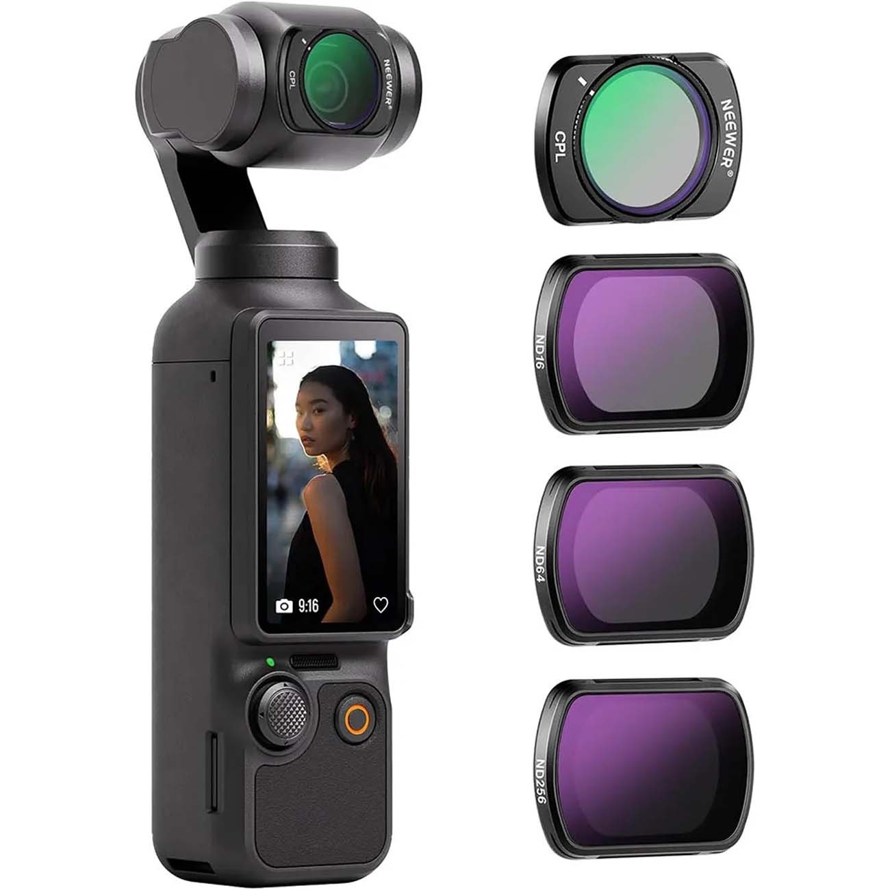 فیلتر ان دی نیور Neewer FL-P5 4-Pack Magnetic ND Filter Set for DJI Osmo Pocket 3