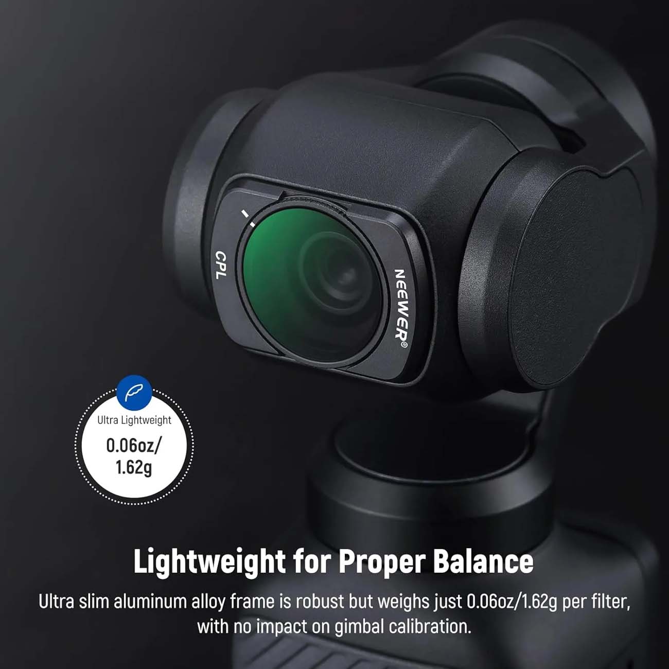 نمای کاربردی فیلتر ان دی نیور Neewer FL-P5 4-Pack Magnetic ND Filter Set for DJI Osmo Pocket 3