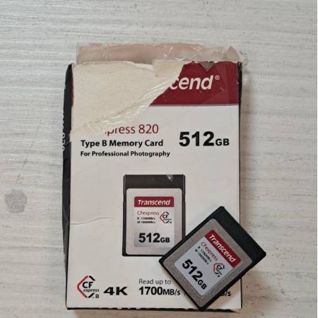 کارت حافظه دست دوم Transcend 512GB CFexpress 820 Type B Memory Card