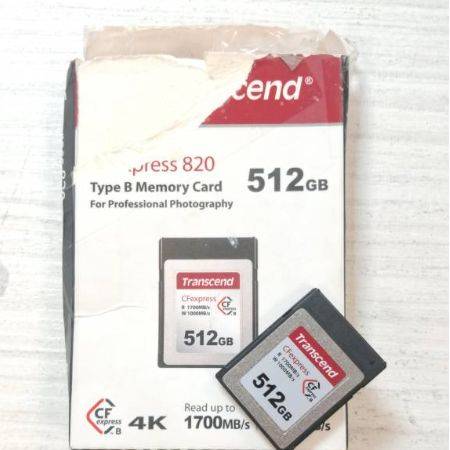 کارت حافظه دست دوم Transcend 512GB CFexpress 820 Type B Memory Card